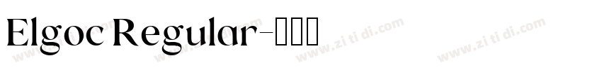 Elgoc Regular字体转换